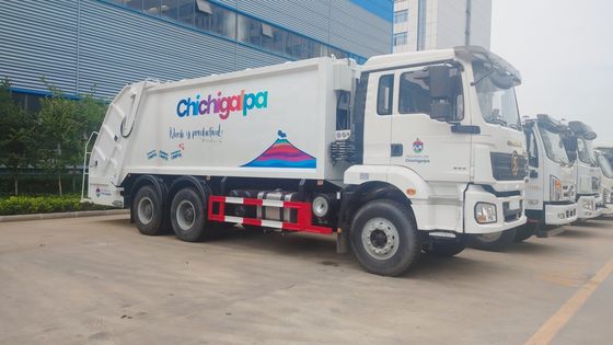 China Shacman 20cbm Compactor Truk Sampah Kiri Dan Kanan Hand Drive Euro 2