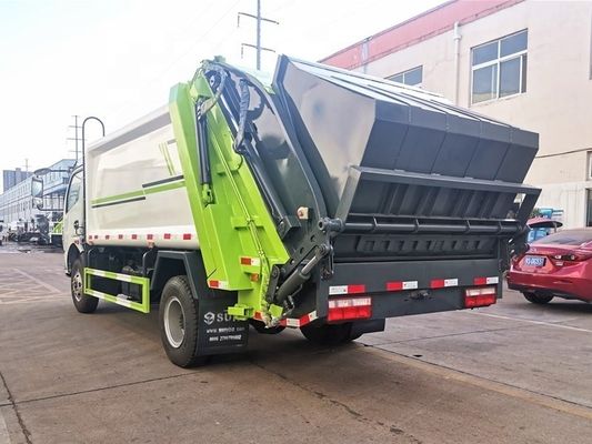 Dongfeng 8m3 Truk pengkompresan sampah Pengumpulan tempat sampah Truk pembuangan sampah