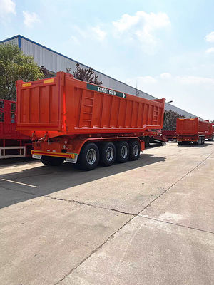 Mesin Weichai Kontainer yang dapat disesuaikan dan traktor flatbed dump truck semi trailer